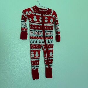Little Sleepies Red and White Nordic Footies